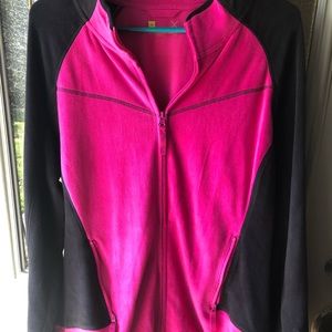 Pink and Black fleece jacket, size XL